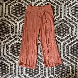 Wide leg orange pants with pockets. Grade & Gather
